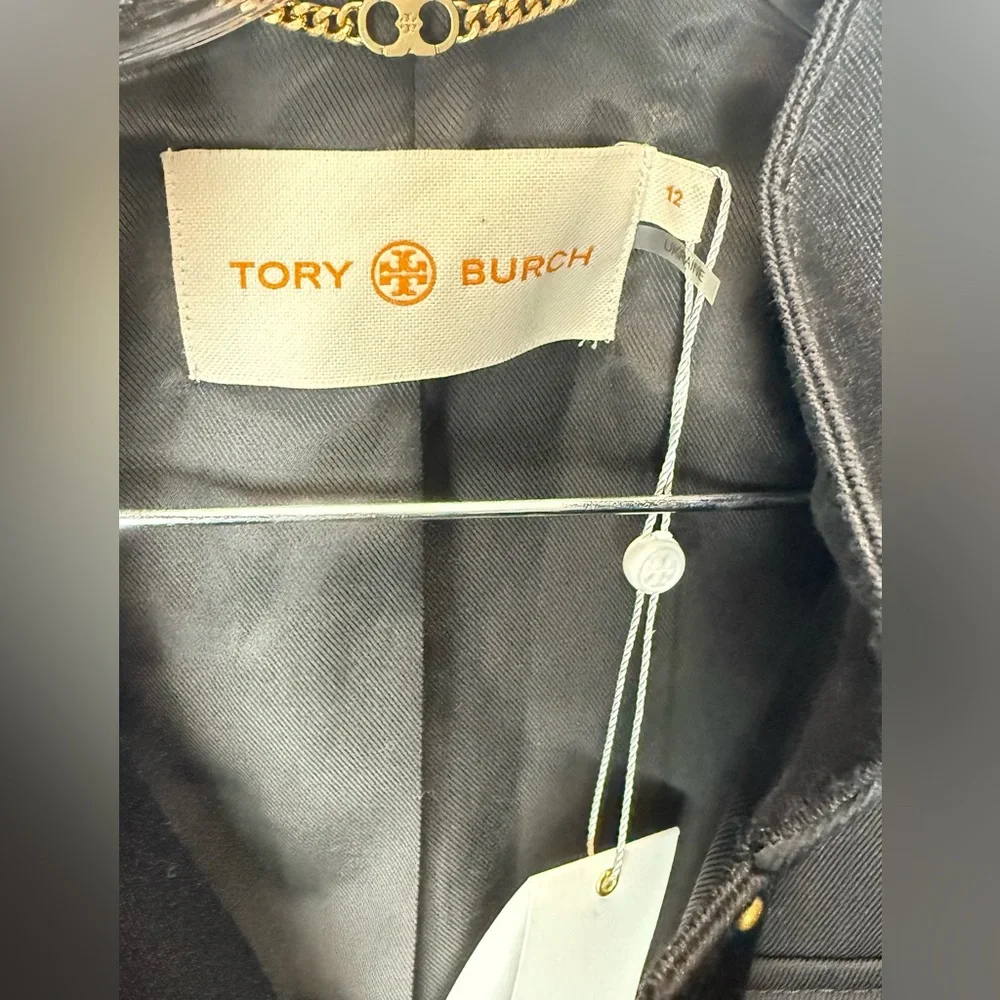 Tory Burch NWT Wool‎ Sargent Pepper Jacket Black Size 12